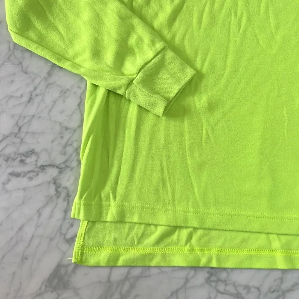 Vintage Obermeyer Sport Medium Neon Yellow Mens Henley Shirt Ski Made in…